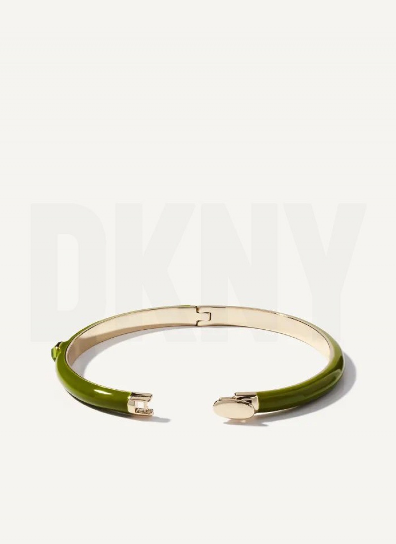 DKNY Square Stone Armreif Damen Grün | Austria_D1246