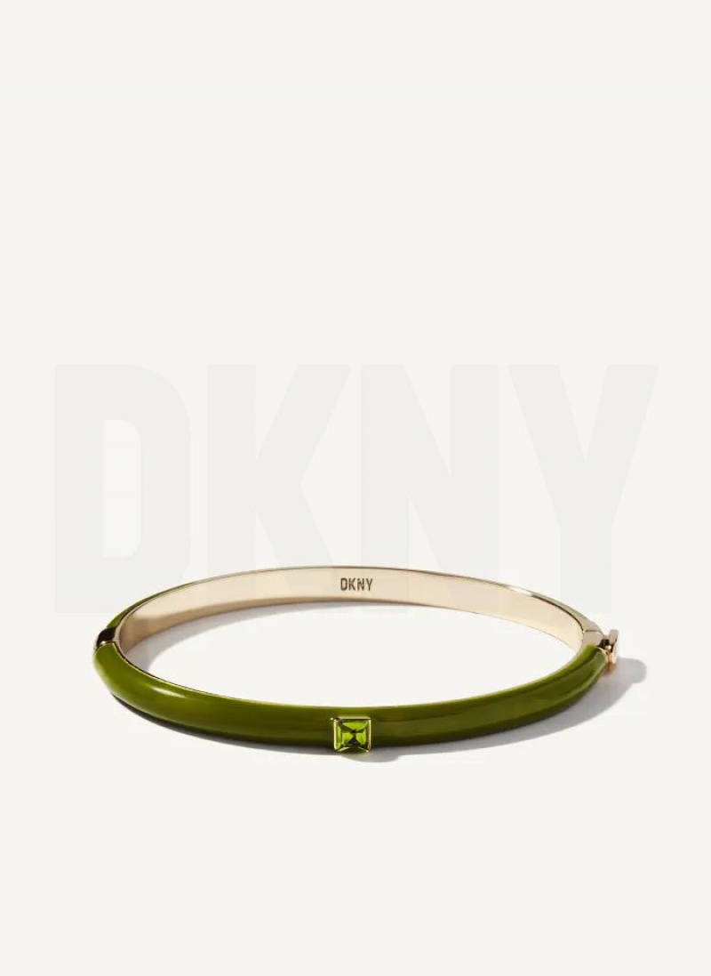 DKNY Square Stone Armreif Damen Grün | Austria_D1246