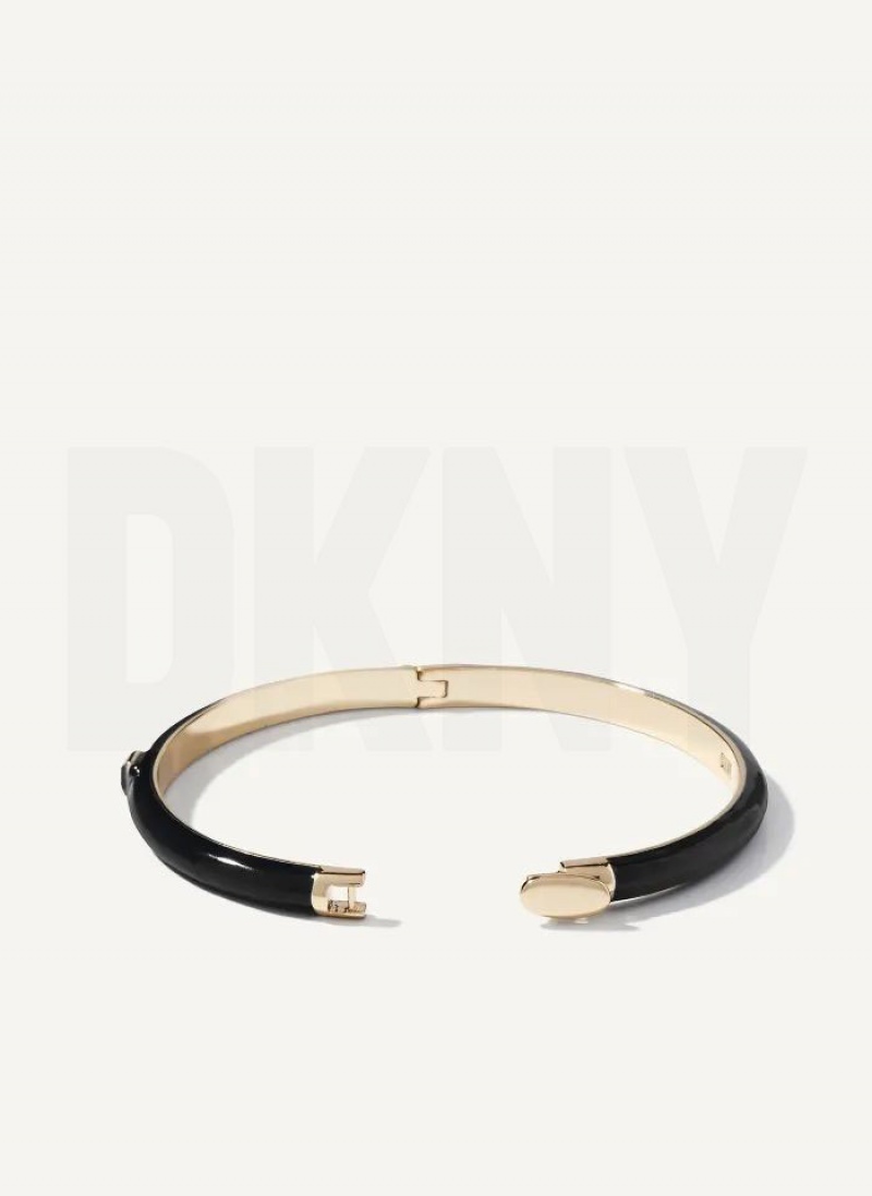 DKNY Square Stone Armreif Damen Schwarz | Austria_D1346