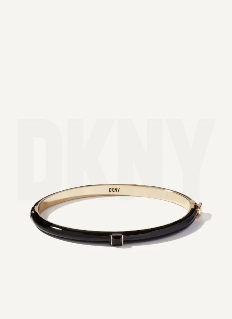 DKNY Square Stone Armreif Damen Schwarz | Austria_D1346