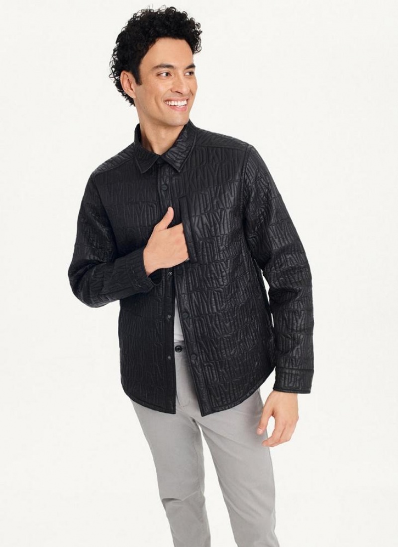 DKNY Stitch Jacket Hemd Herren Schwarz | Austria_D1934