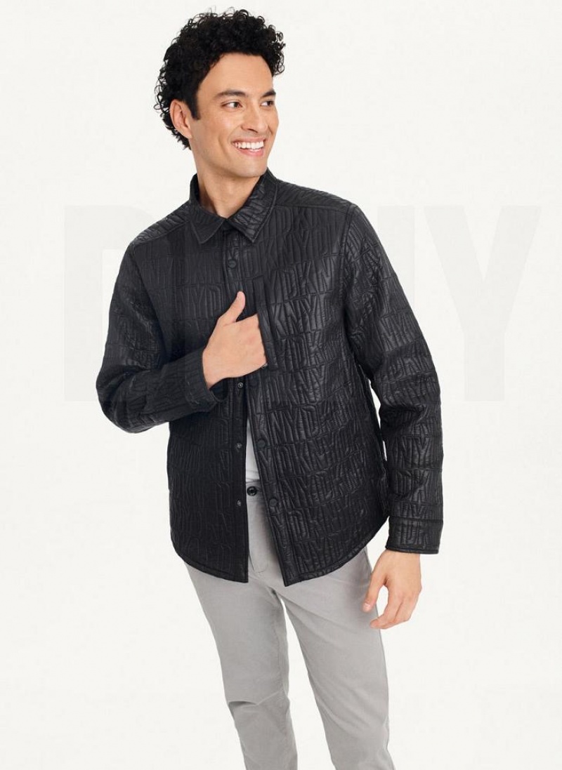 DKNY Stitch Shirt Jacken Herren Schwarz | Austria_D0638