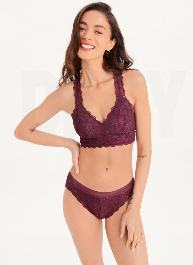 DKNY Superior Spitze BHs Damen Bordeaux | Austria_D0772