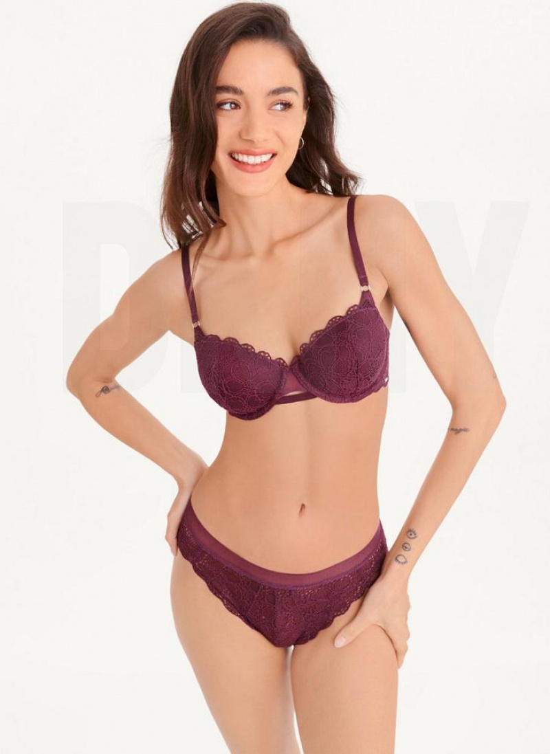 DKNY Superior Spitze Balconette BHs Damen Bordeaux | Austria_D0719