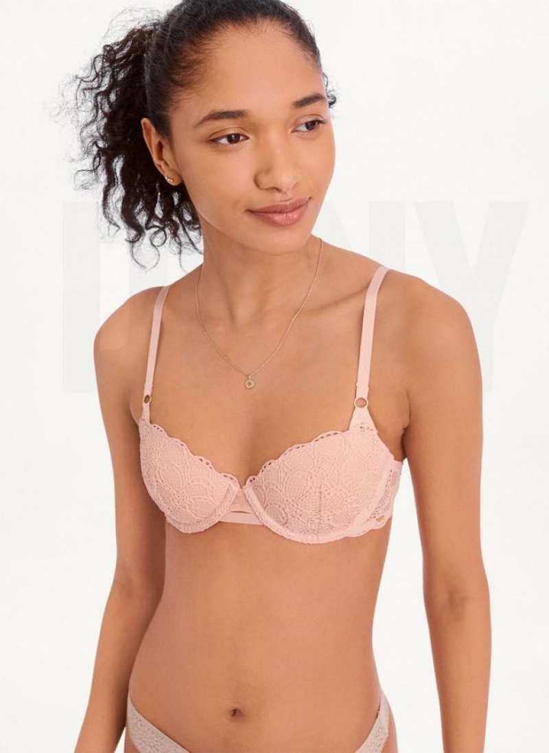 DKNY Superior Spitze Balconette BHs Damen Rosa | Austria_D1210