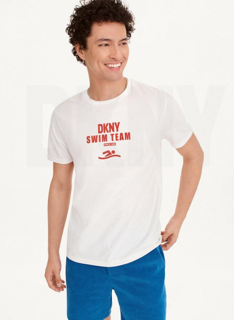 DKNY Swim Team T-shirts Herren Weiß | Austria_D1412