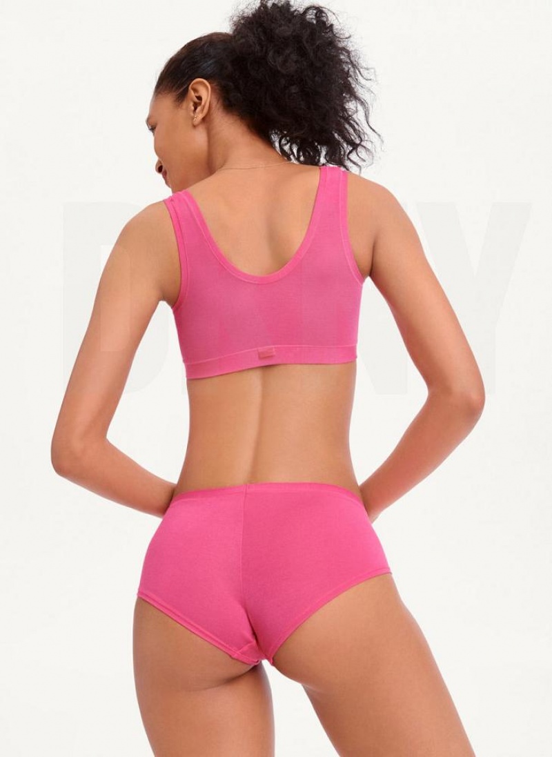 DKNY Table Tops Modal Boyshort Höschen Damen Rosa | Austria_D0475