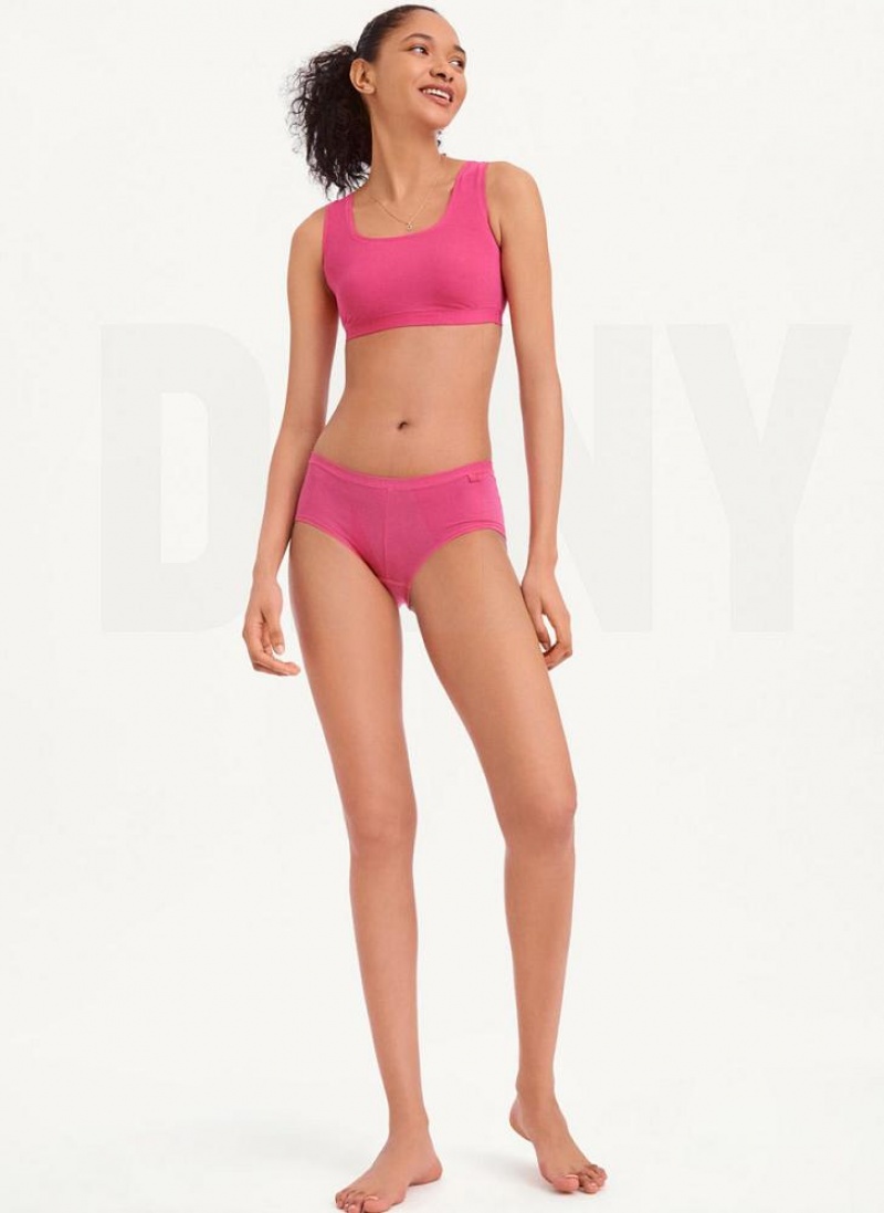 DKNY Table Tops Modal Boyshort Höschen Damen Rosa | Austria_D0475