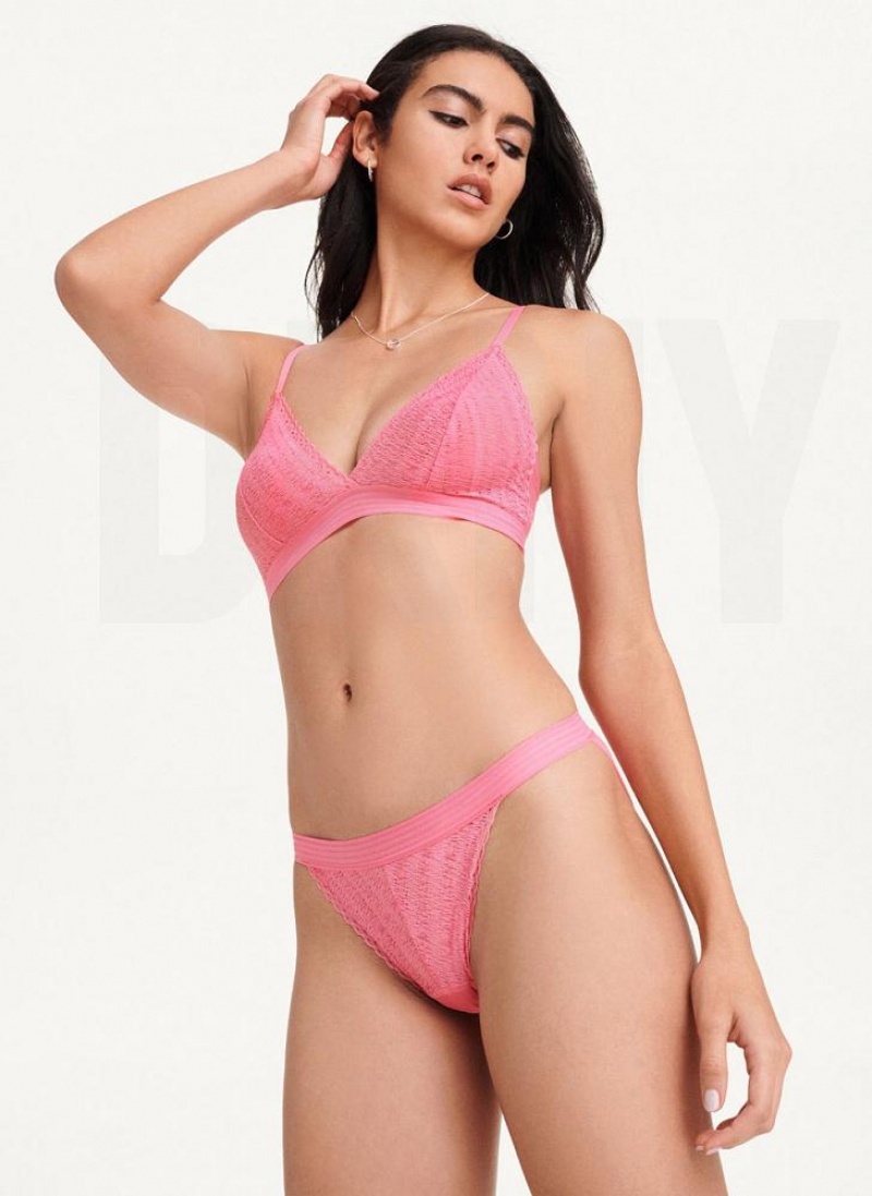 DKNY Table Tops Spitze Bikini BHs Damen Rosa | Austria_D0381