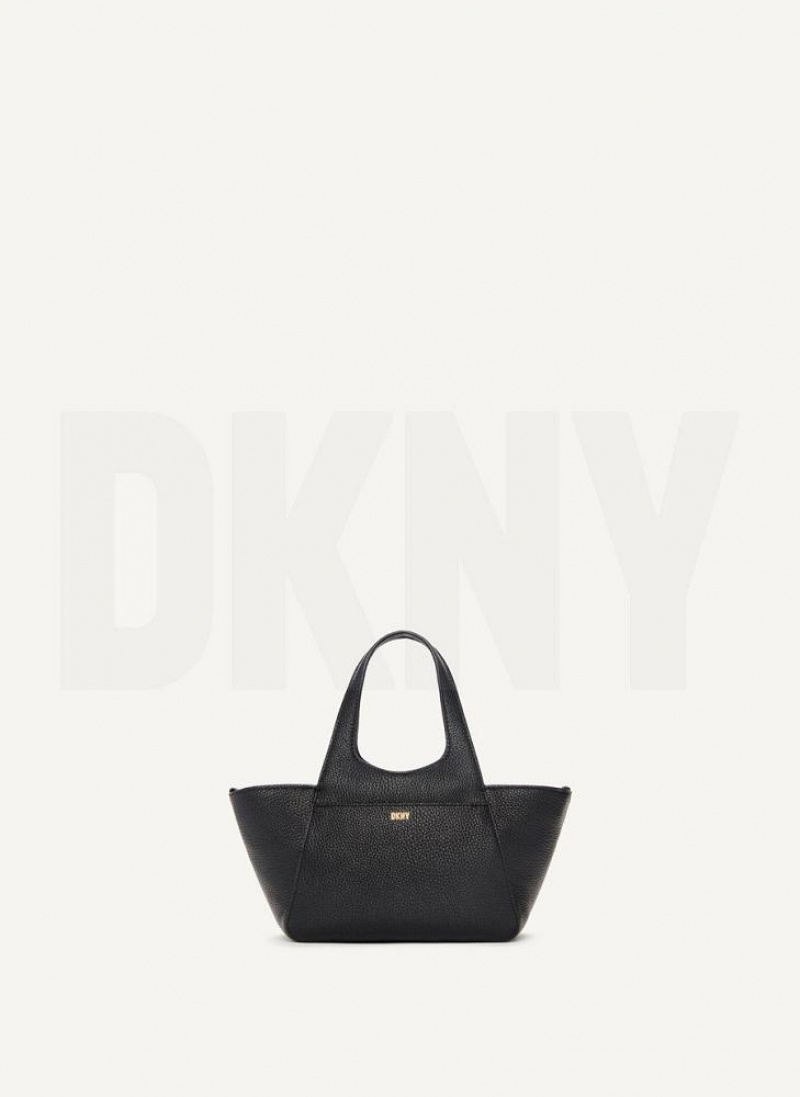 DKNY The Mini Effortless Tote Umhängetasche Damen Schwarz | Austria_D0914