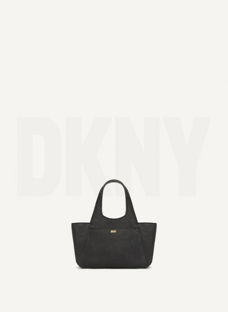 DKNY The Mini Effortless Tote Umhängetasche Damen Schwarz | Austria_D0914