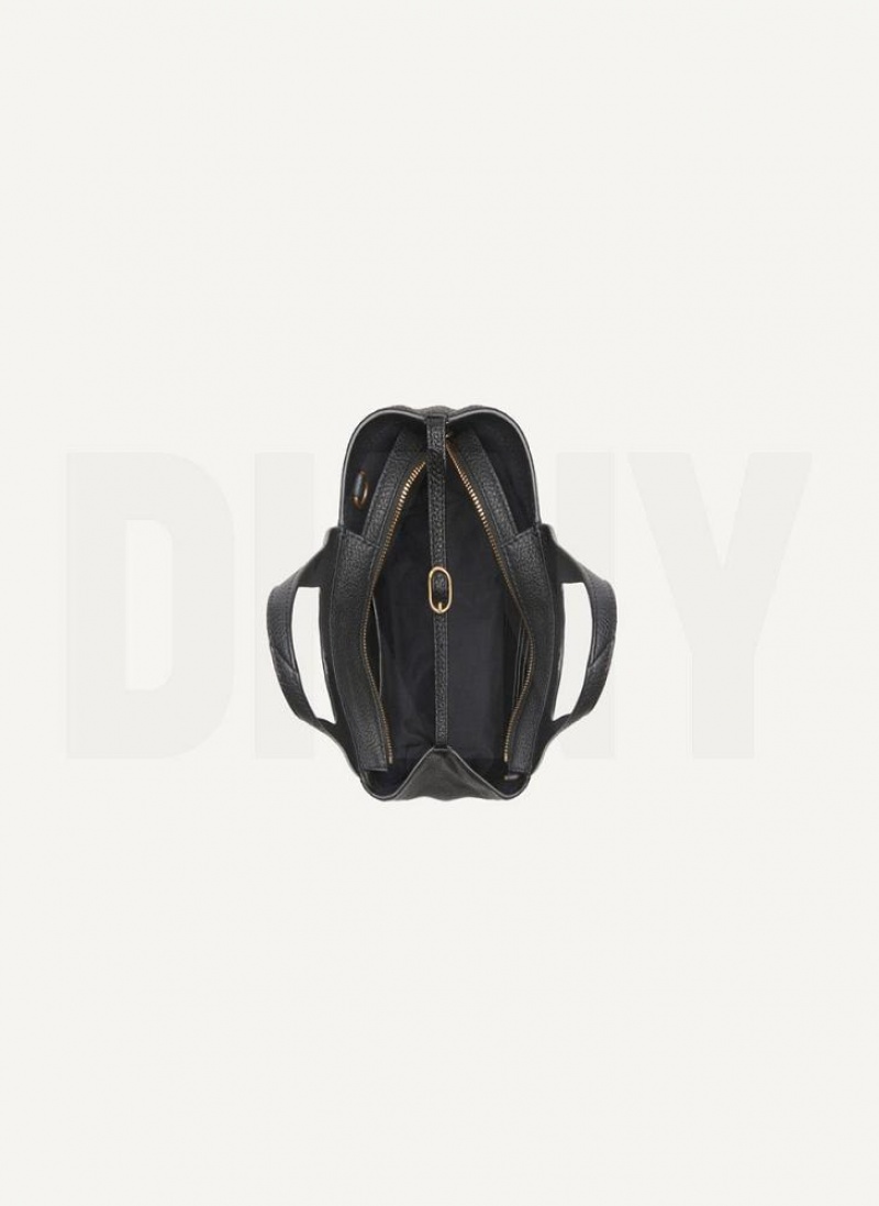 DKNY The Mini Effortless Tote Umhängetasche Damen Schwarz | Austria_D0914