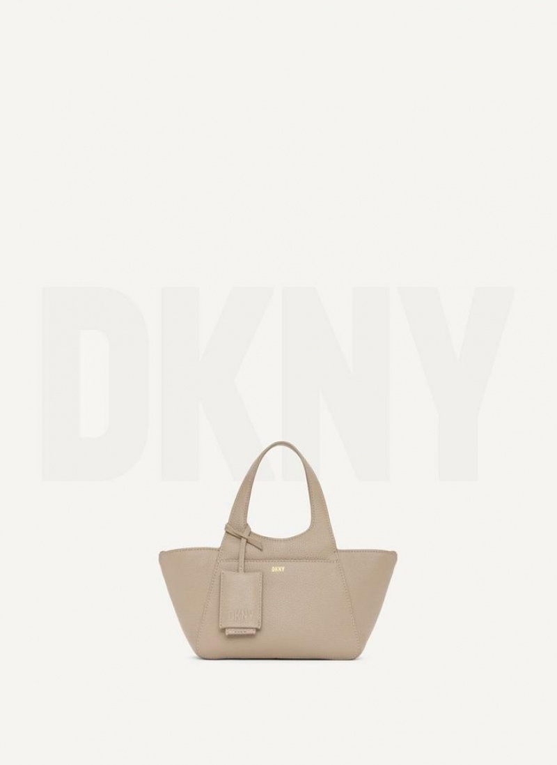 DKNY The Mini Effortless Tote Umhängetasche Damen Braun | Austria_D1627