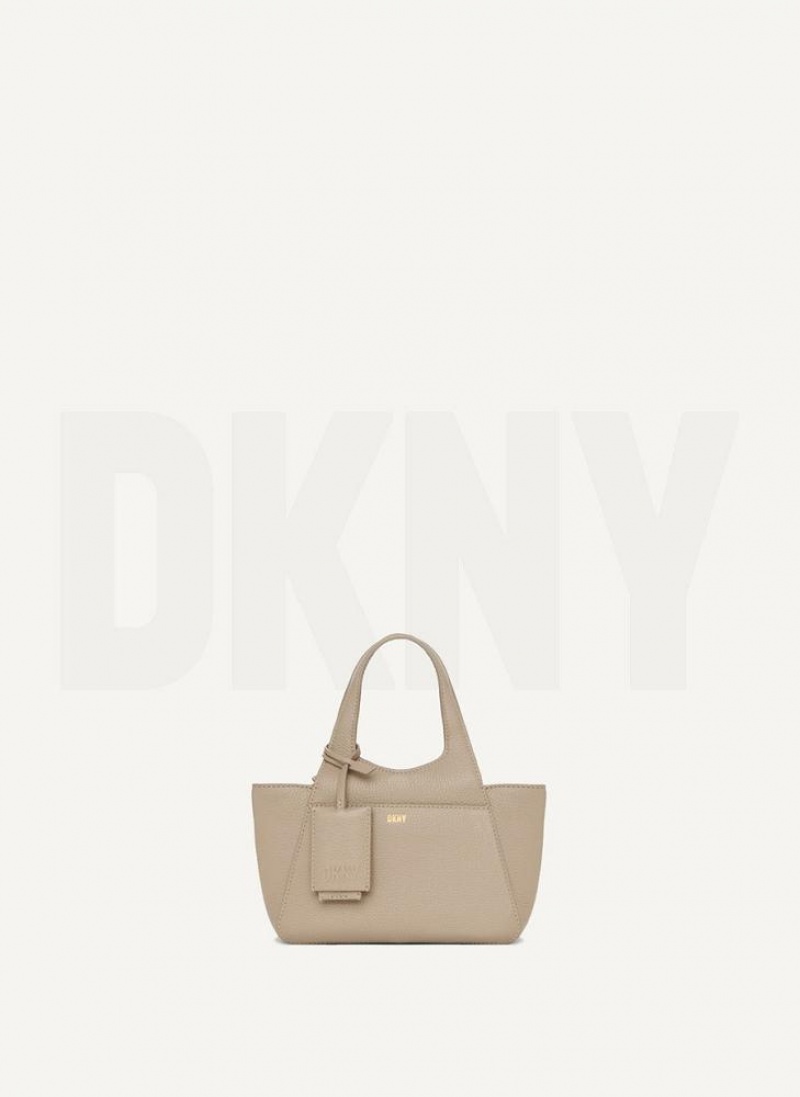 DKNY The Mini Effortless Tote Umhängetasche Damen Braun | Austria_D1627