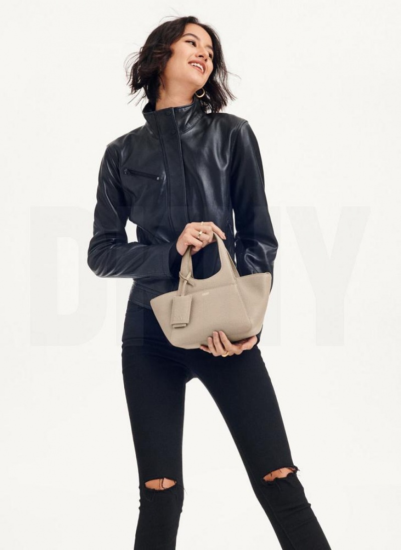 DKNY The Mini Effortless Tote Umhängetasche Damen Braun | Austria_D1627