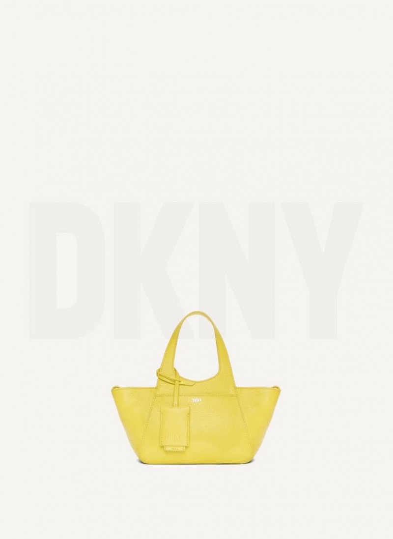 DKNY The Mini Effortless Tote Umhängetasche Damen Gelb | Austria_D0171