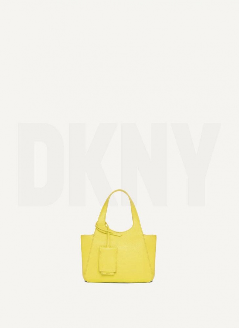 DKNY The Mini Effortless Tote Umhängetasche Damen Gelb | Austria_D0171