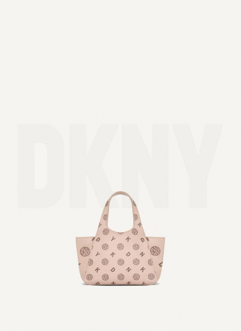 DKNY The Mini Logo Effortless Tote Umhängetasche Damen Braun | Austria_D0472