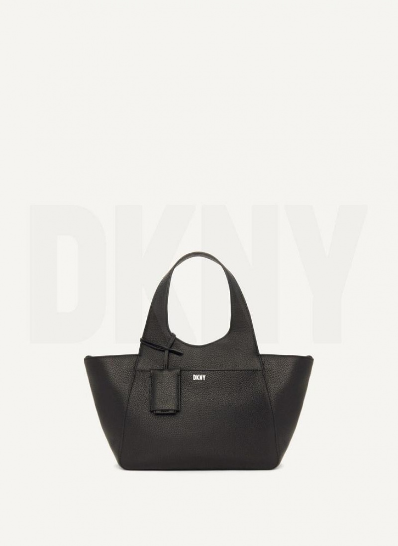 DKNY The Small Effortless Tote Umhängetasche Damen Schwarz | Austria_D0908