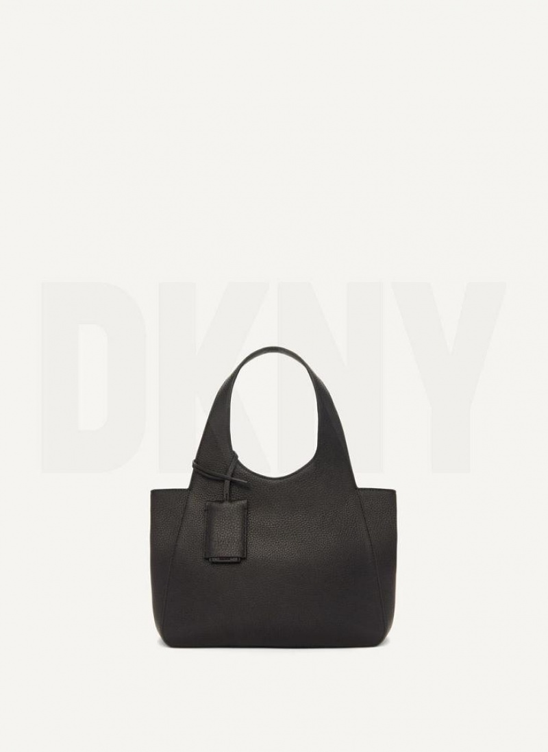 DKNY The Small Effortless Tote Umhängetasche Damen Schwarz | Austria_D0908