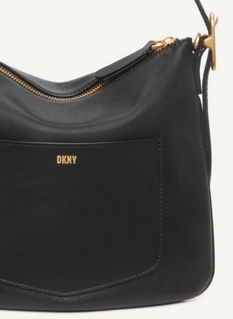 DKNY The Small Optimist Schultertasche Damen Schwarz | Austria_D1382