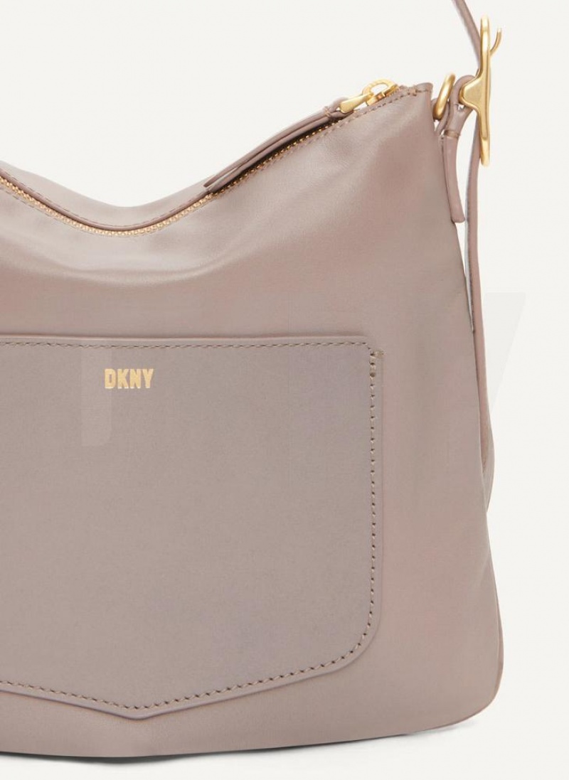 DKNY The Small Optimist Schultertasche Damen Grau | Austria_D0854