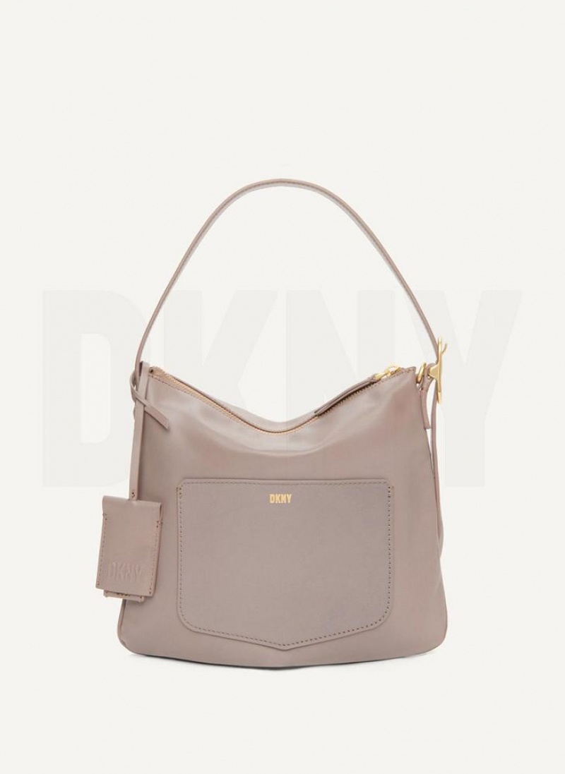 DKNY The Small Optimist Schultertasche Damen Grau | Austria_D0854