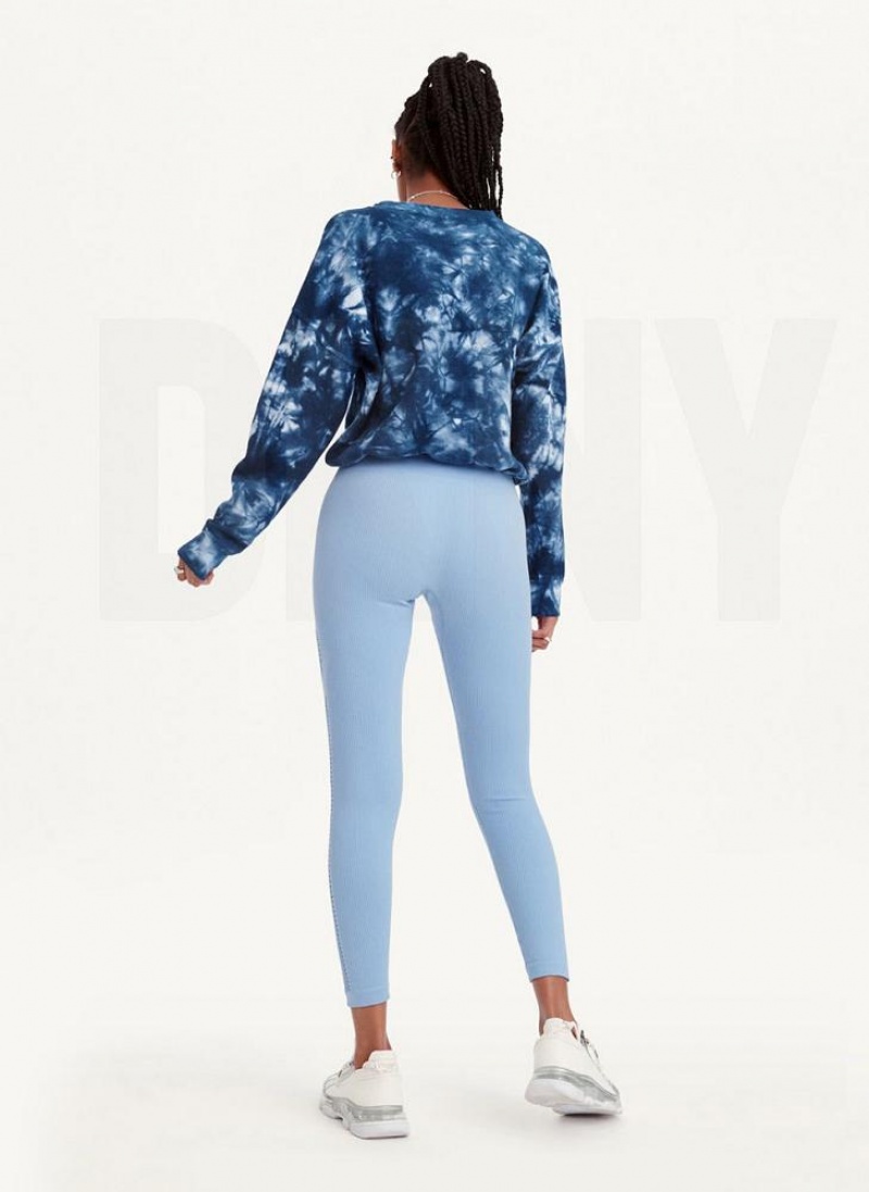 DKNY Tie Dye Crew Neck Pullover With Tie Sweatshirts Damen Navy | Austria_D0763