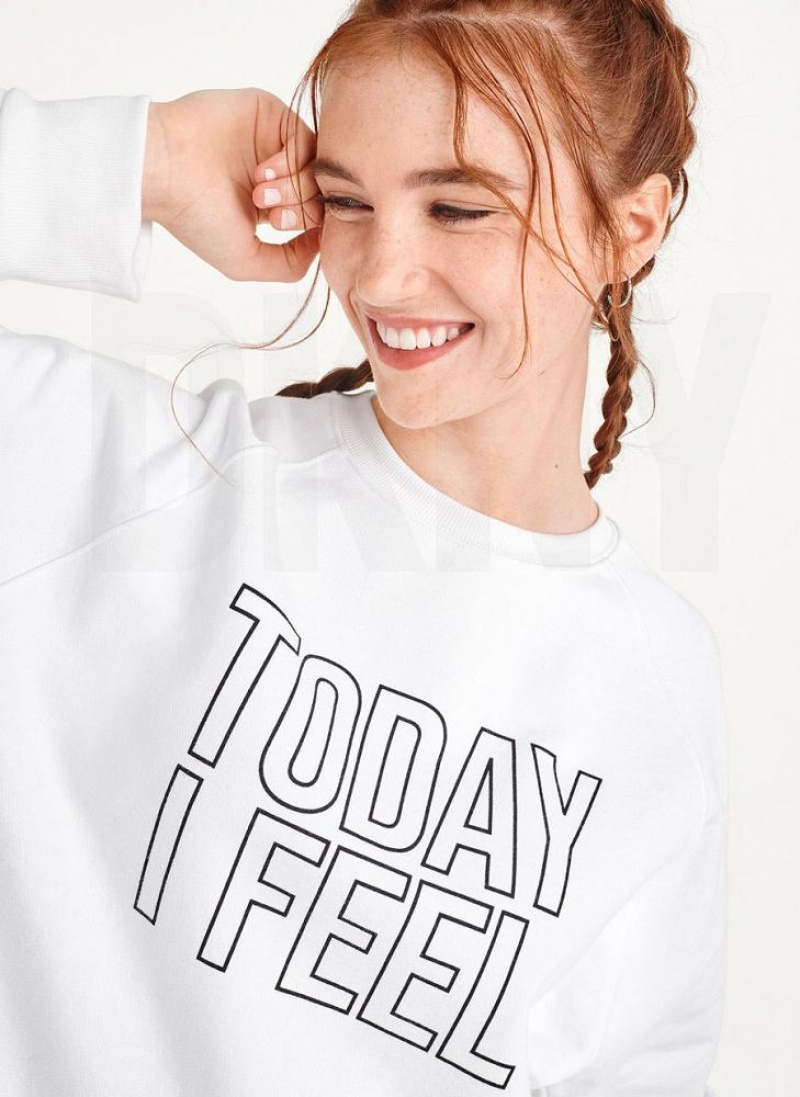 DKNY Today I Feel Sweatshirts Damen Weiß | Austria_D0482