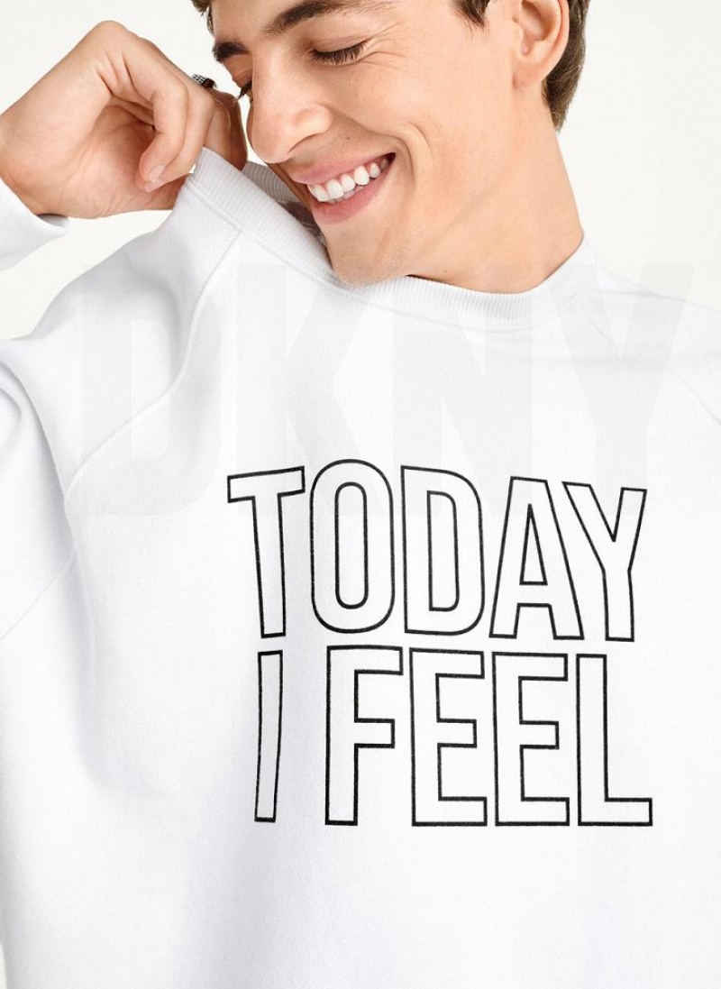 DKNY Today I Feel Sweatshirts Damen Weiß | Austria_D0482