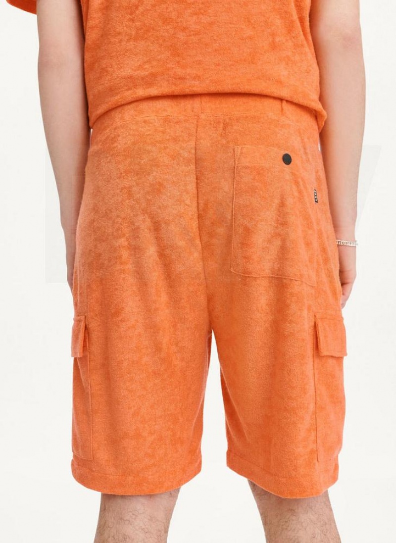 DKNY Toweling Cargo Kurze Hose Herren Orange | Austria_D0667