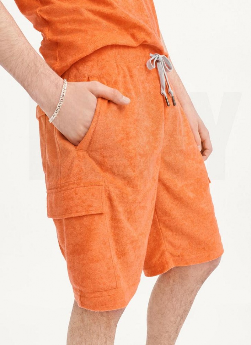 DKNY Toweling Cargo Kurze Hose Herren Orange | Austria_D0667