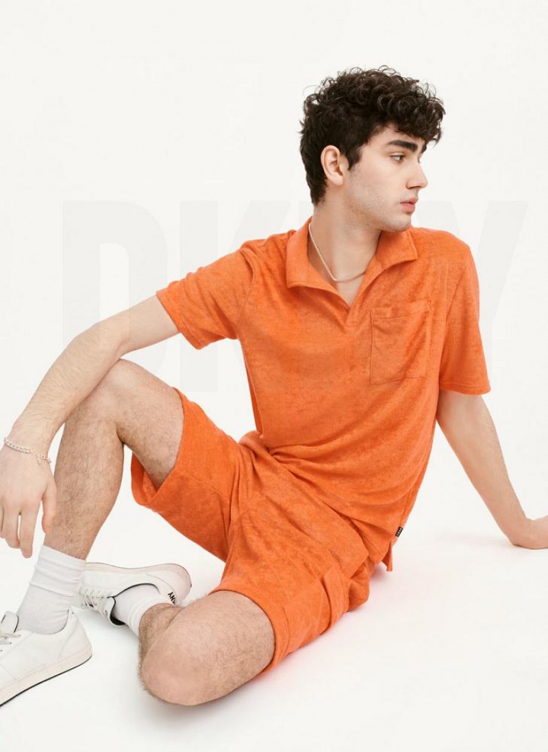 DKNY Toweling Cargo Kurze Hose Herren Orange | Austria_D0667