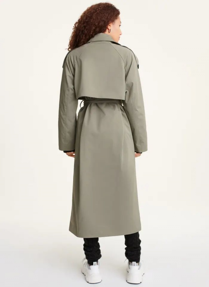 DKNY Trench Mäntel Damen Olivgrün | Austria_D0740