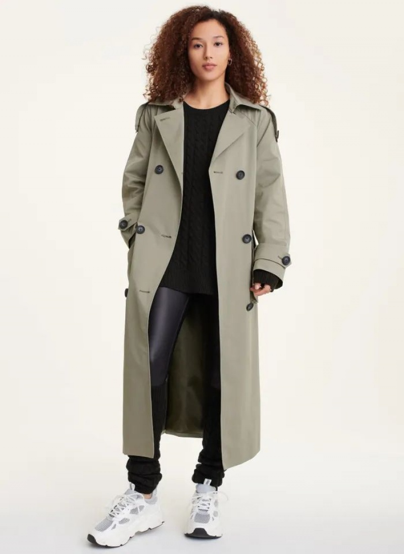 DKNY Trench Mäntel Damen Olivgrün | Austria_D0740