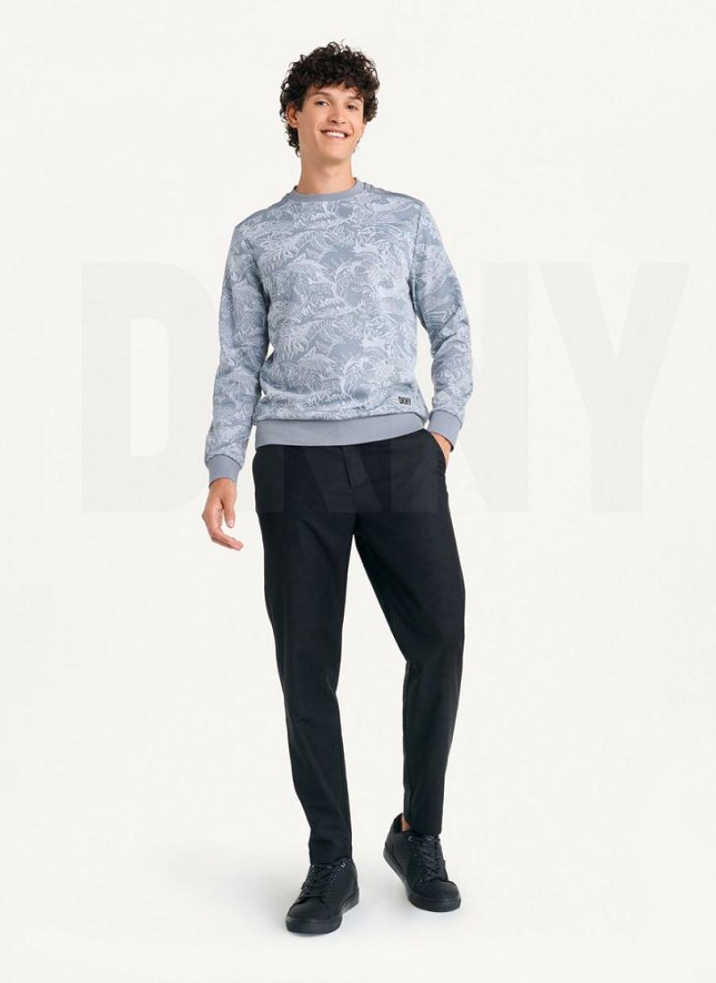 DKNY Tropical Loopback Sweatshirts Herren Grau | Austria_D1423