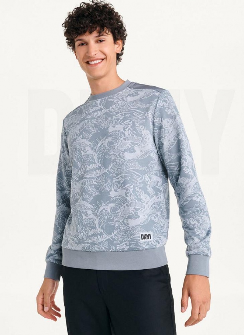 DKNY Tropical Loopback Sweatshirts Herren Grau | Austria_D1423