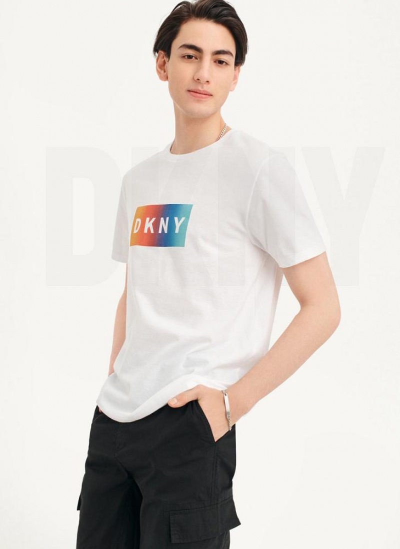 DKNY Tropical Ombre T-shirts Herren Weiß | Austria_D0301