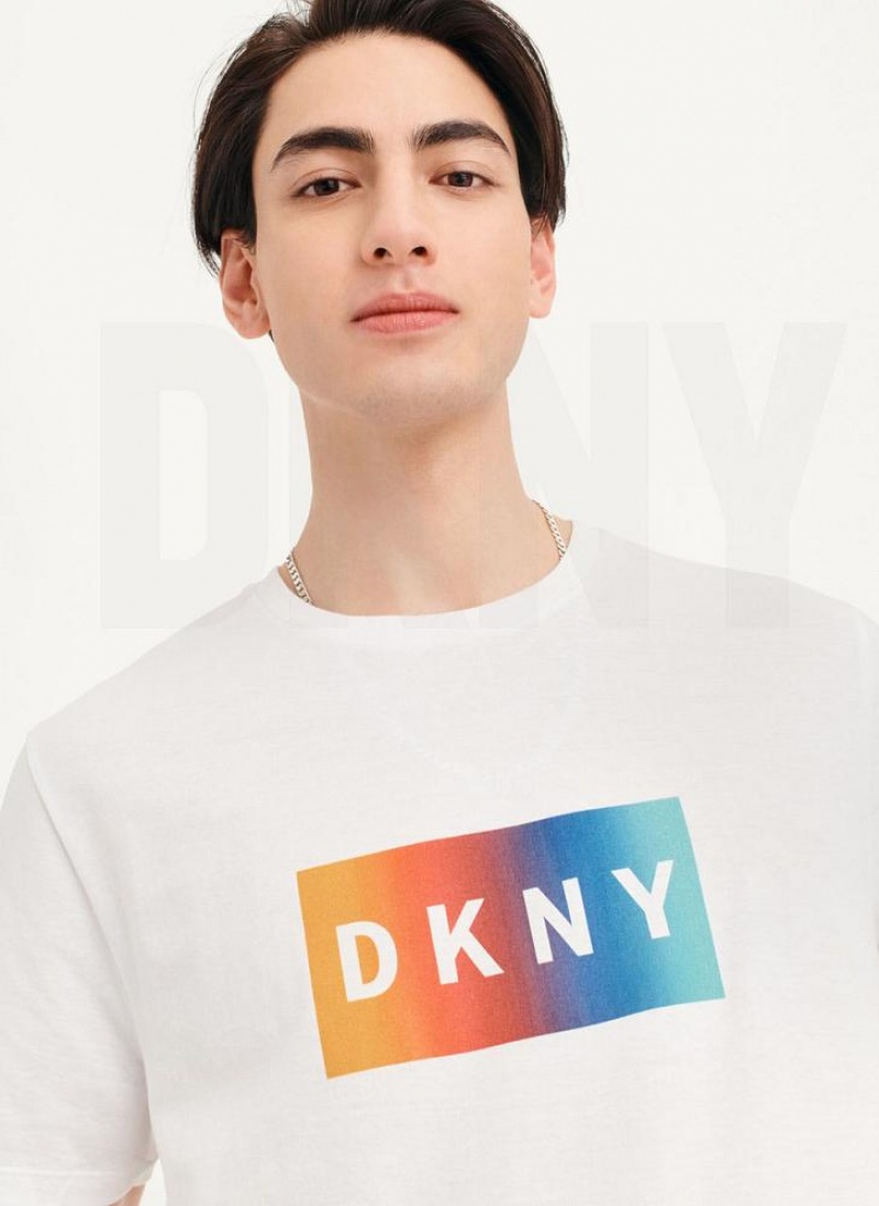 DKNY Tropical Ombre T-shirts Herren Weiß | Austria_D0301