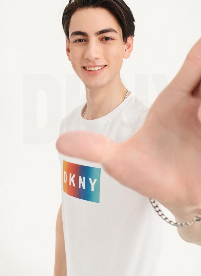 DKNY Tropical Ombre T-shirts Herren Weiß | Austria_D0301