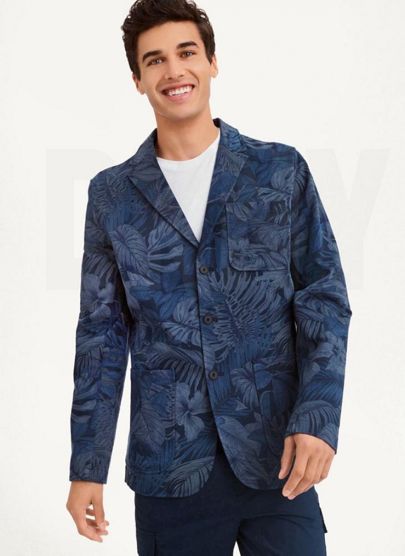 DKNY Tropical Print Blazer Herren Navy | Austria_D1077