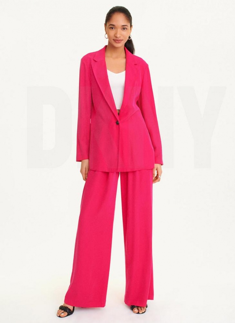 DKNY Twill Blazer Damen Rosa | Austria_D0440