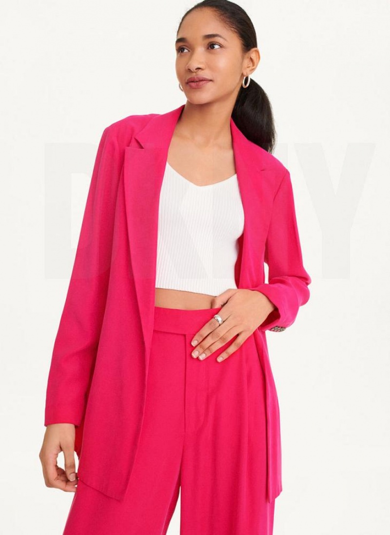 DKNY Twill Blazer Damen Rosa | Austria_D0440