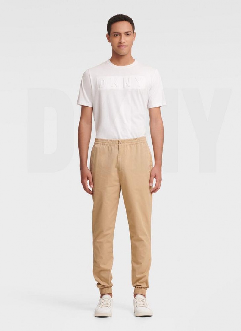 DKNY Twill Jogginghose Herren Khaki | Austria_D0558