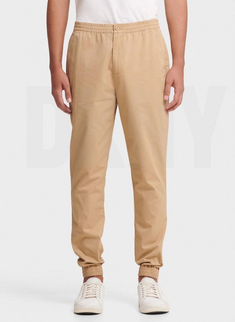 DKNY Twill Jogginghose Herren Khaki | Austria_D0558