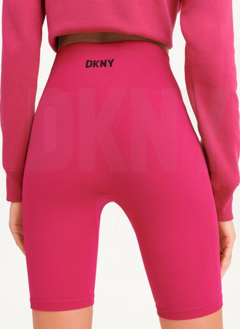 DKNY Twill Seamless Bike Kurze Hose Damen Rosa | Austria_D1233