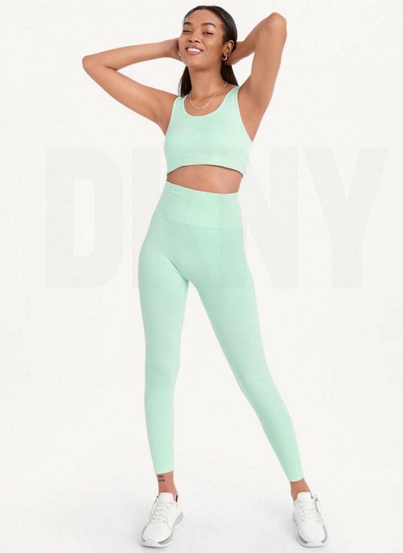 DKNY Twill Seamless Leggings Damen Grün | Austria_D1090