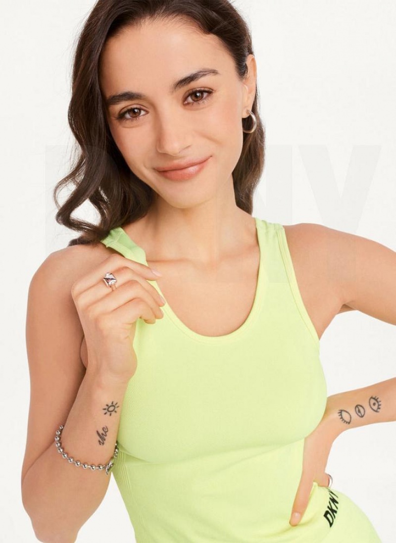 DKNY Twill Seamless Scoop Neck Tanktop Damen Gelb | Austria_D0410