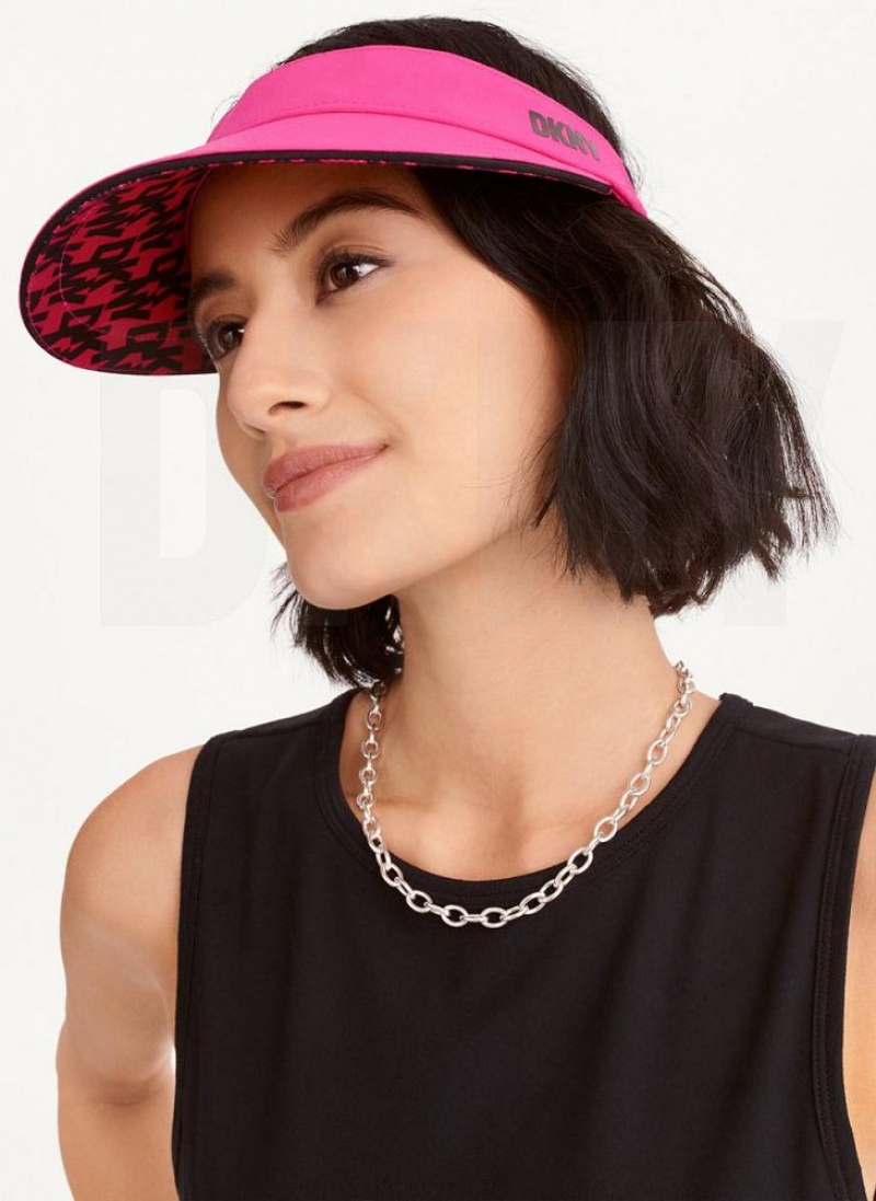 DKNY Underbrim Visor Hüte Damen Rosa | Austria_D0918