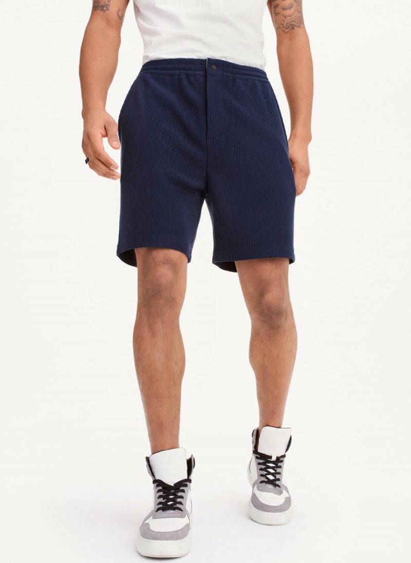 DKNY Vertical Effect Knit Kurze Hose Herren Navy | Austria_D0904